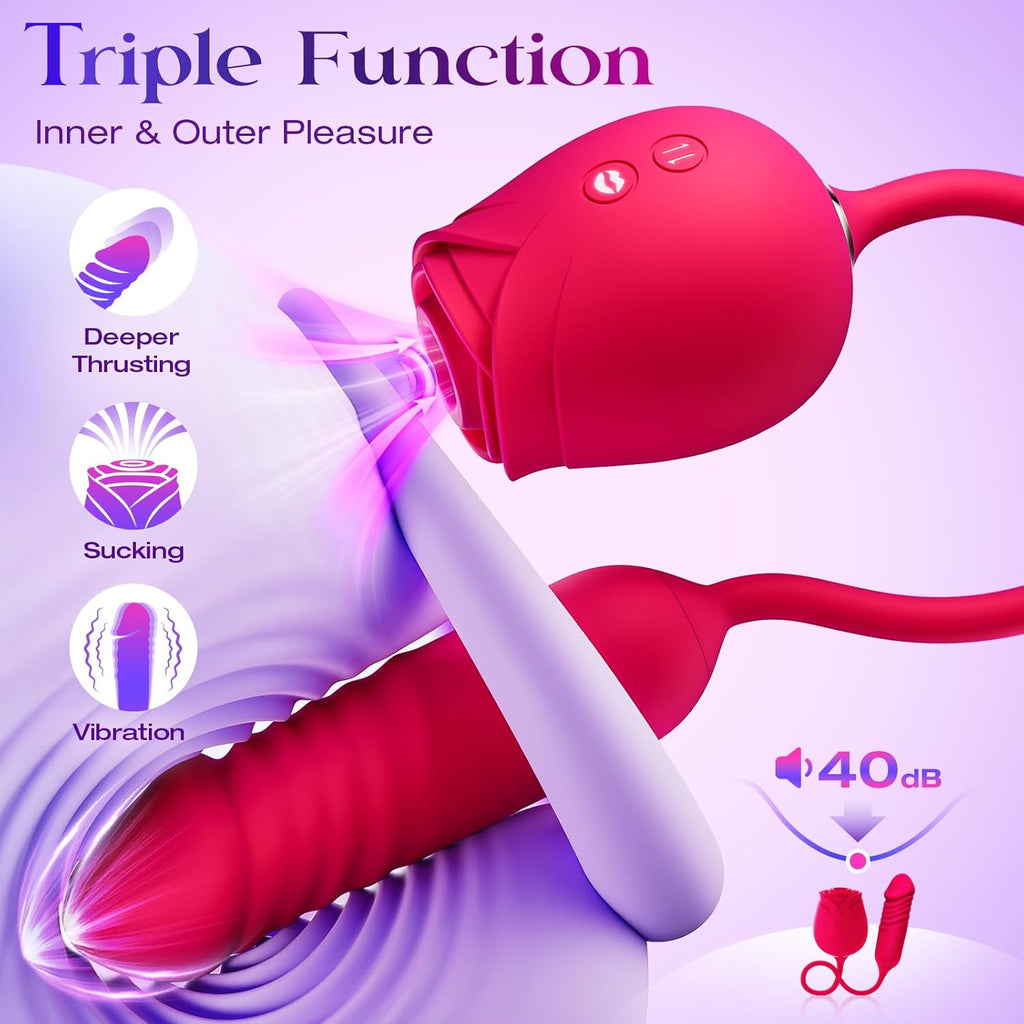 Rose Thrusting G-Spot Vibrator