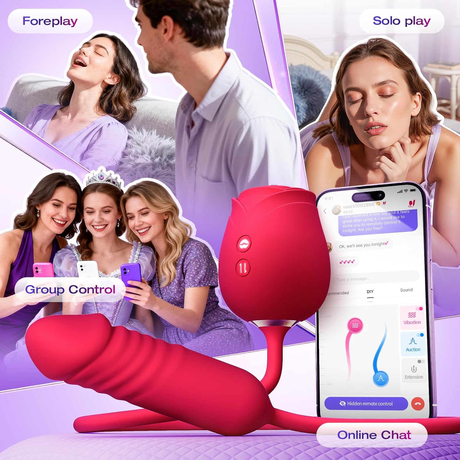 Rose Thrusting G-Spot Vibrator